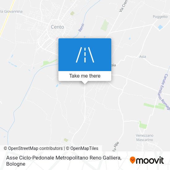 Asse Ciclo-Pedonale Metropolitano Reno Galliera map