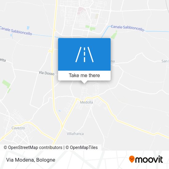 Via Modena map