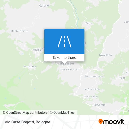 Via Case Bagatti map