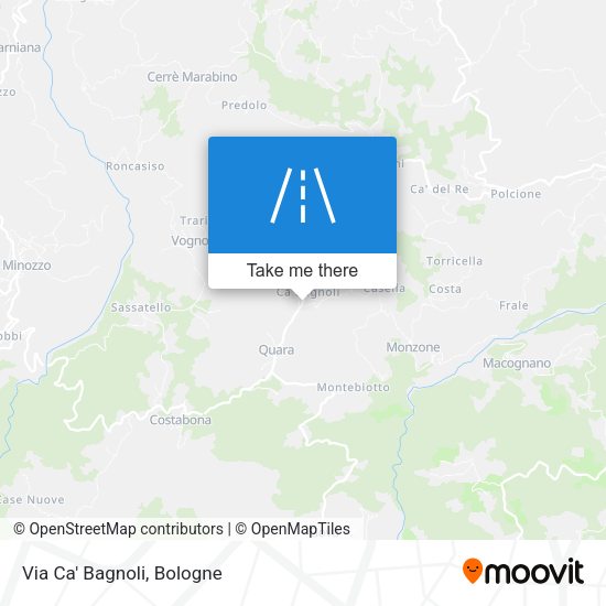 Via Ca' Bagnoli map