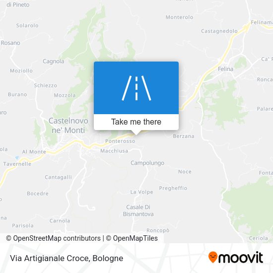 Via Artigianale Croce map