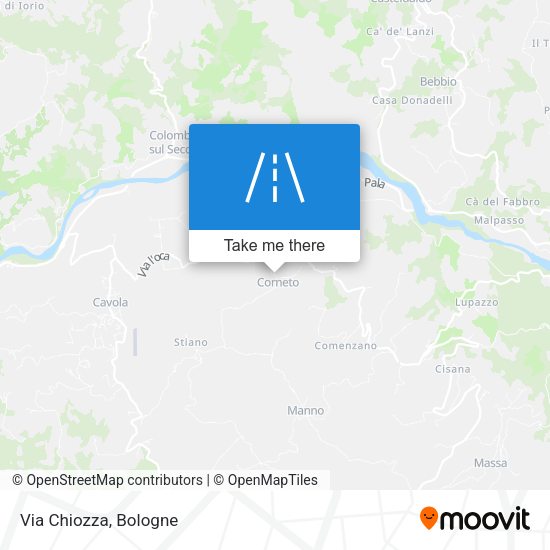 Via Chiozza map
