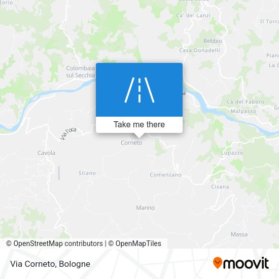 Via Corneto map