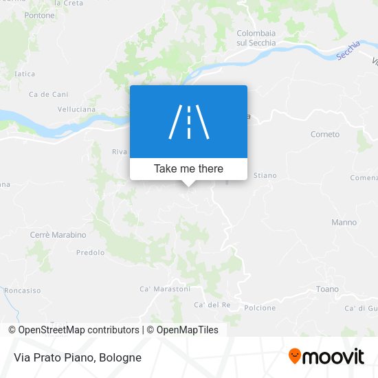 Via Prato Piano map