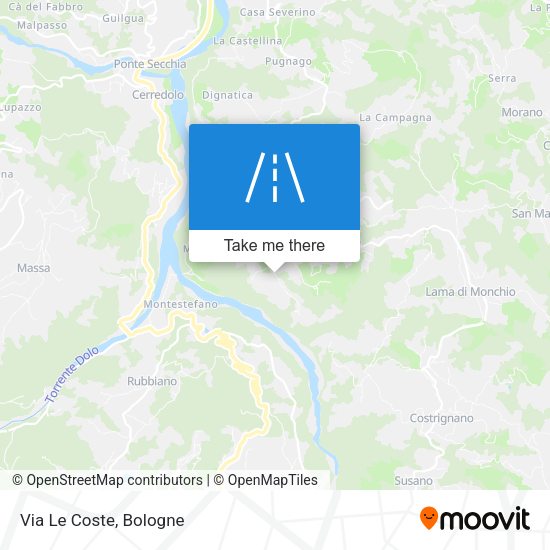 Via Le Coste map