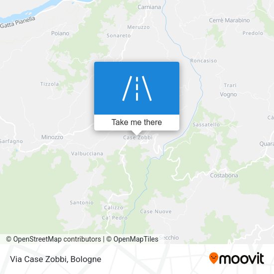Via Case Zobbi map