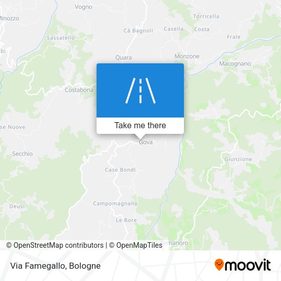 Via Famegallo map