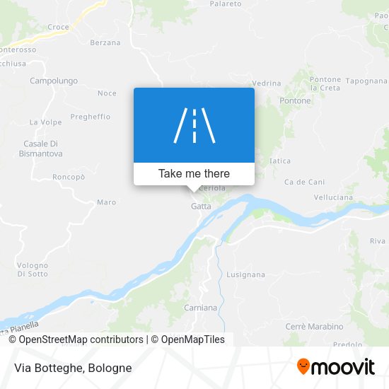 Via Botteghe map