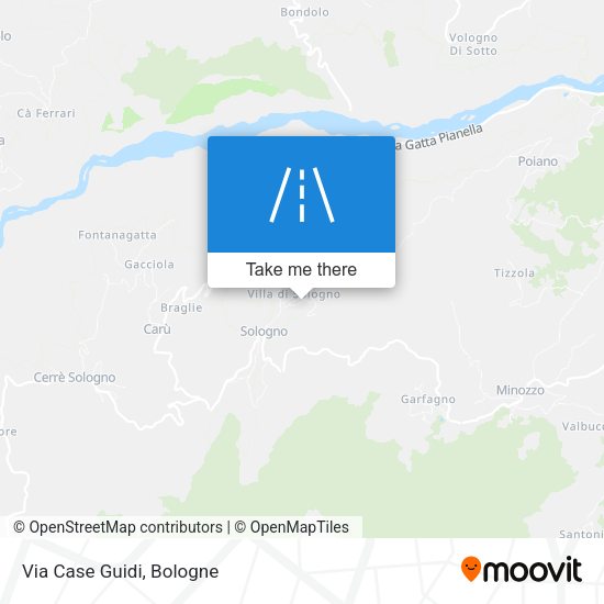 Via Case Guidi map