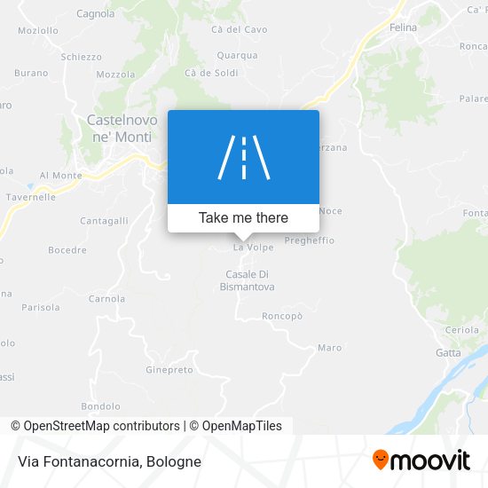 Via Fontanacornia map