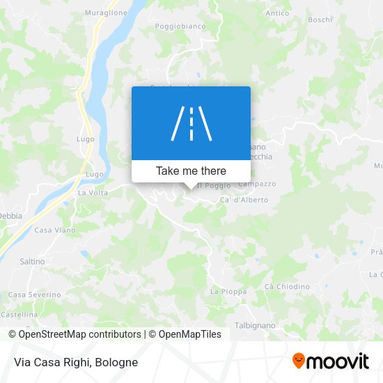 Via Casa Righi map