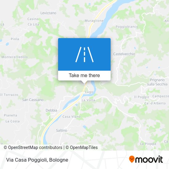 Via Casa Poggioli map