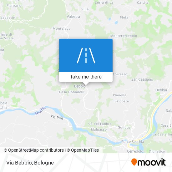 Via Bebbio map