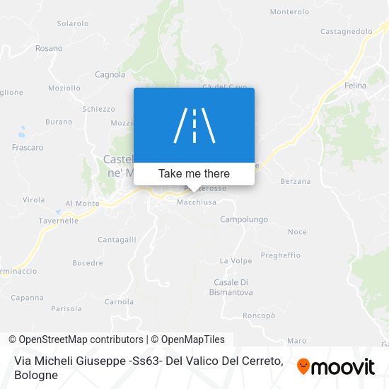 Via Micheli Giuseppe -Ss63- Del Valico Del Cerreto map
