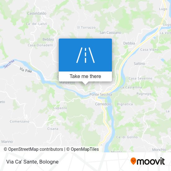 Via Ca' Sante map