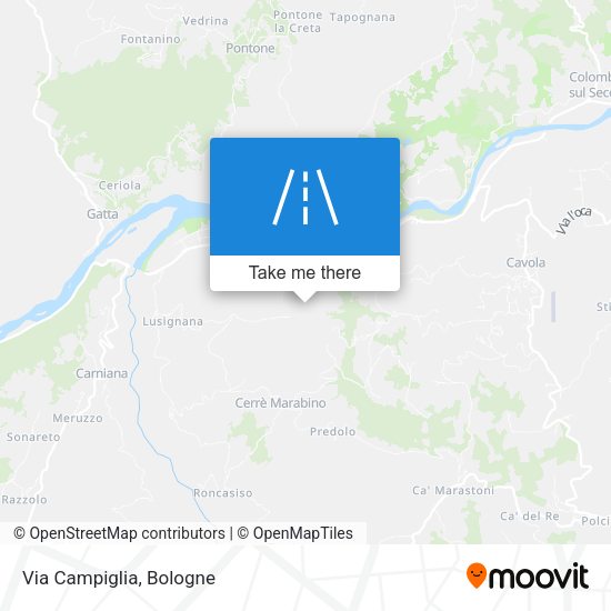 Via Campiglia map
