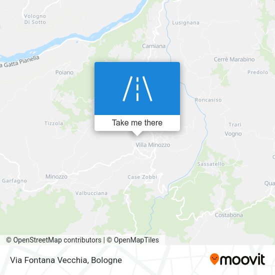 Via Fontana Vecchia map