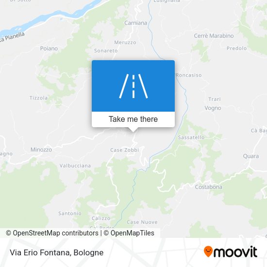 Via Erio Fontana map