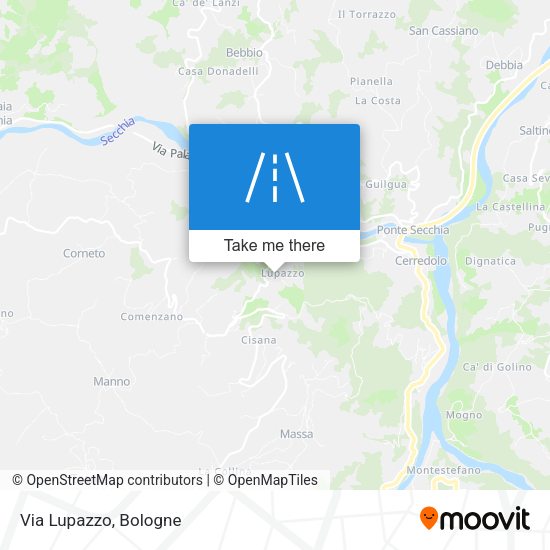 Via Lupazzo map
