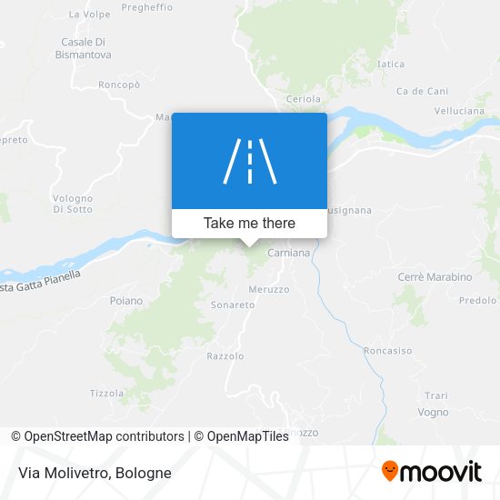 Via Molivetro map