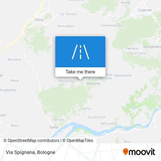Via Spignana map