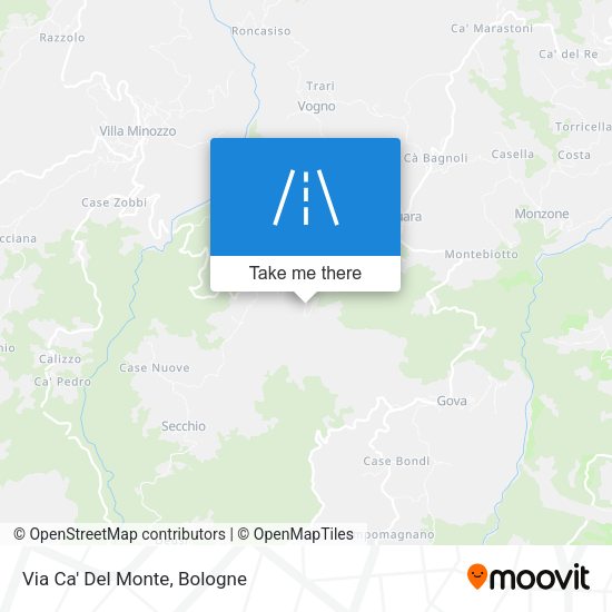 Via Ca' Del Monte map
