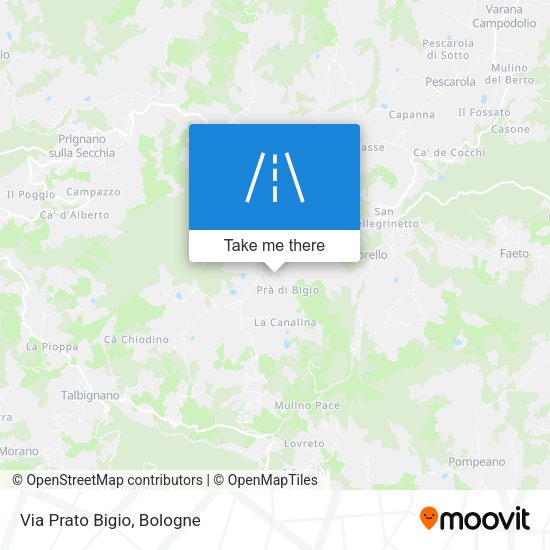 Via Prato Bigio map