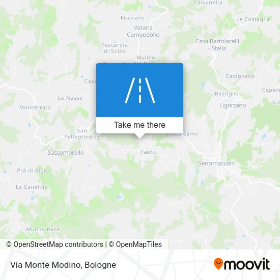 Via Monte Modino map
