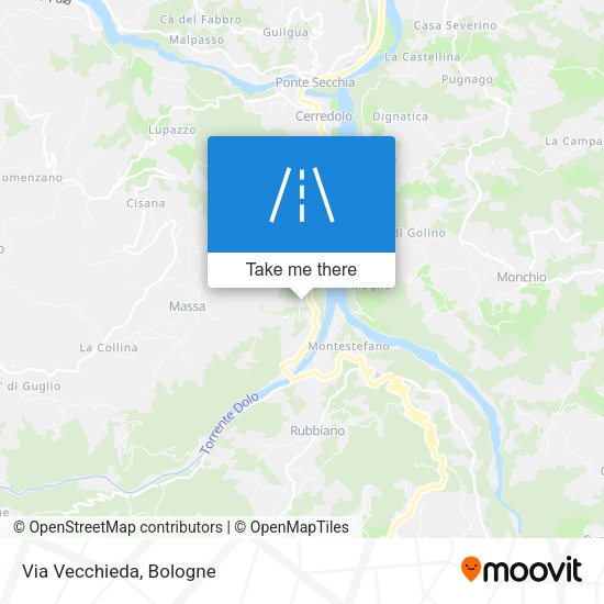 Via Vecchieda map