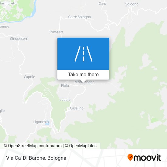 Via Ca' Di Barone map