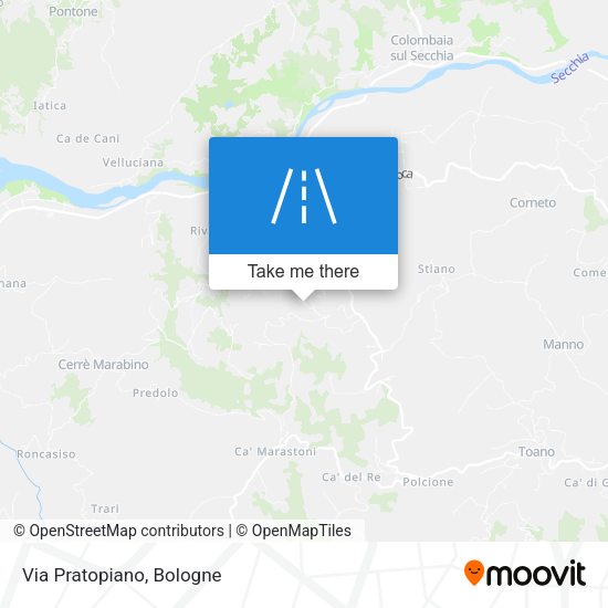 Via Pratopiano map