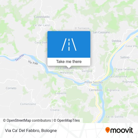 Via Ca' Del Fabbro map