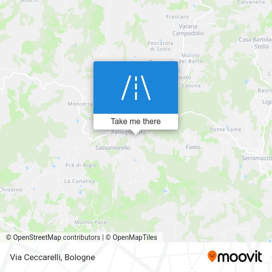 Via Ceccarelli map