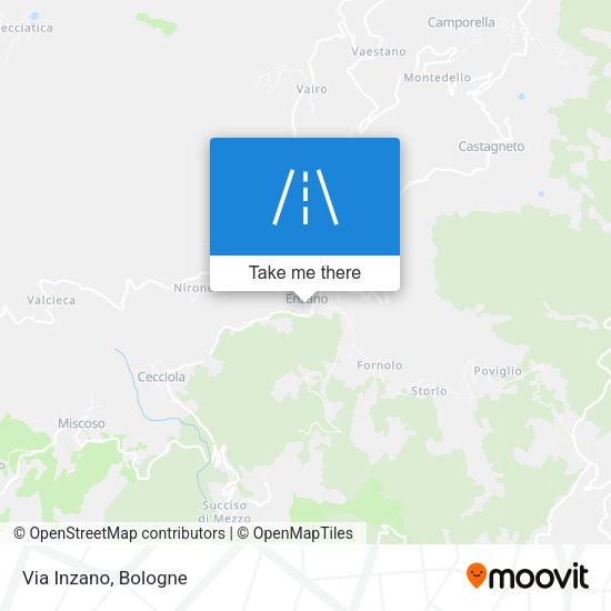 Via Inzano map