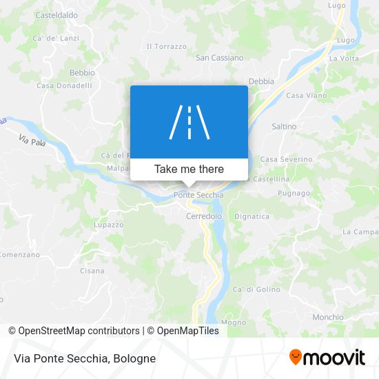 Via Ponte Secchia map