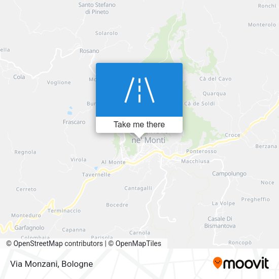 Via Monzani map
