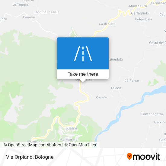 Via Orpiano map