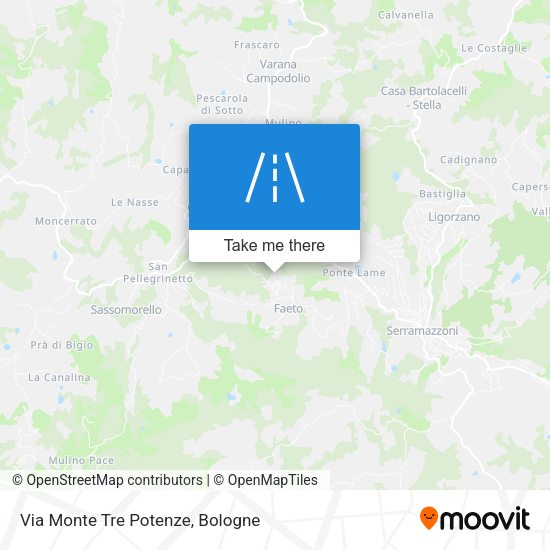Via Monte Tre Potenze map