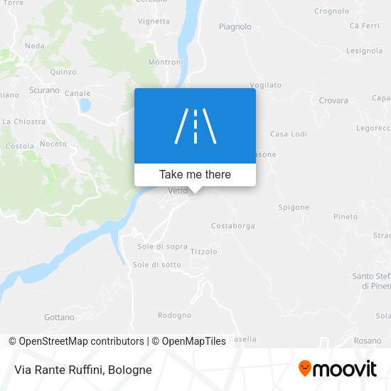 Via Rante Ruffini map
