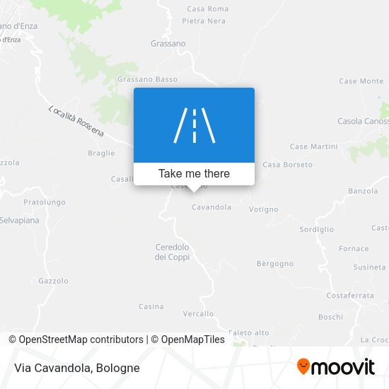 Via Cavandola map