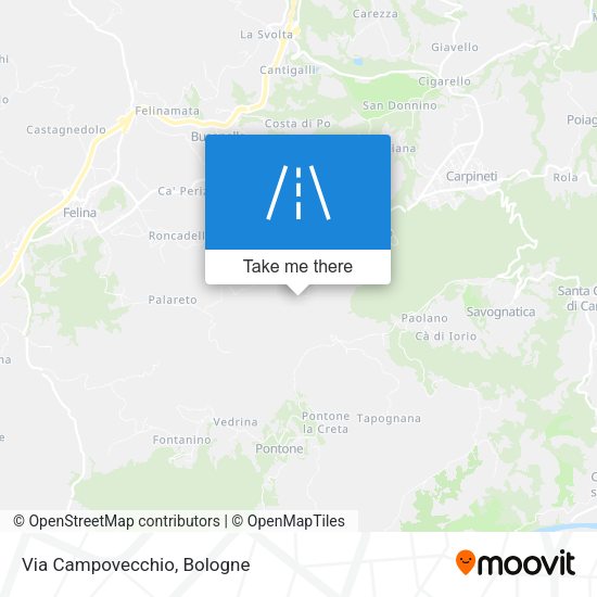 Via Campovecchio map