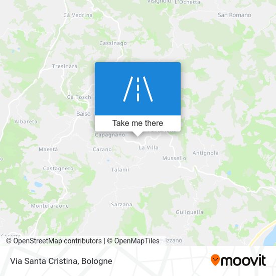 Via Santa Cristina map