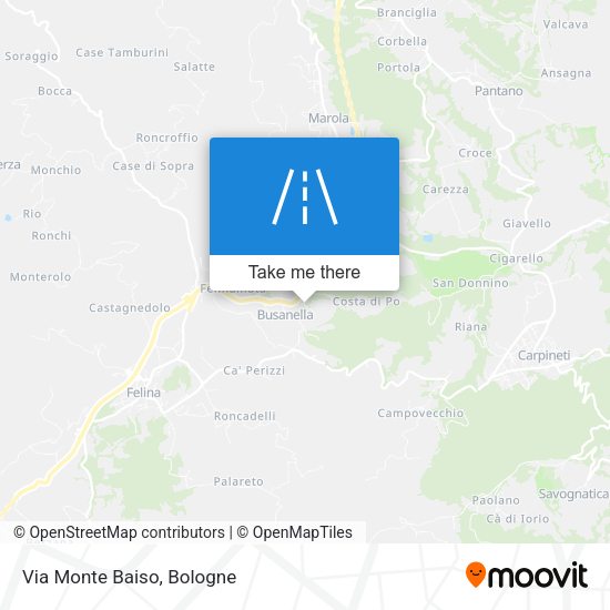 Via Monte Baiso map