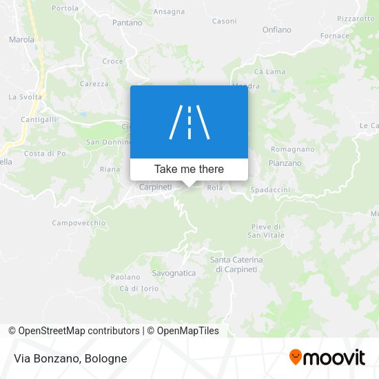 Via Bonzano map