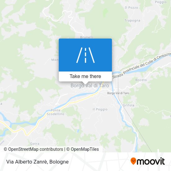 Via Alberto Zanrè map