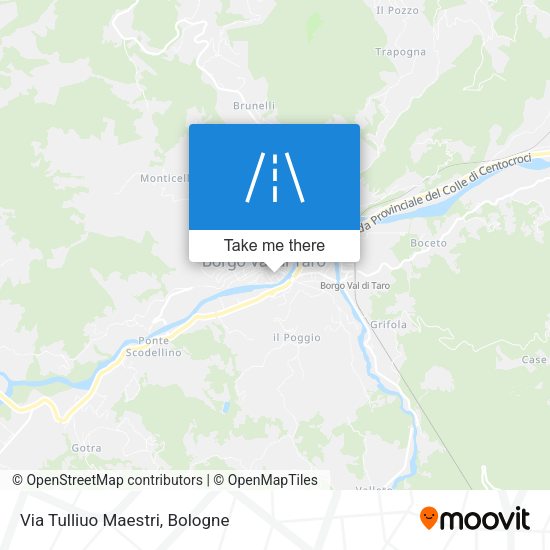 Via Tulliuo Maestri map