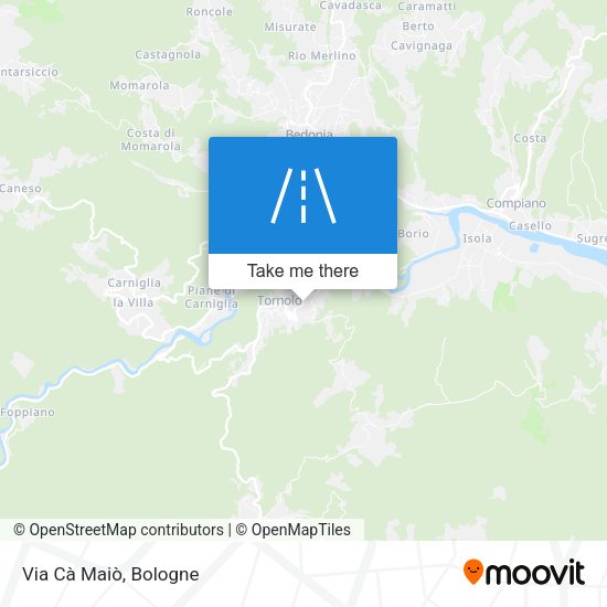 Via Cà Maiò map