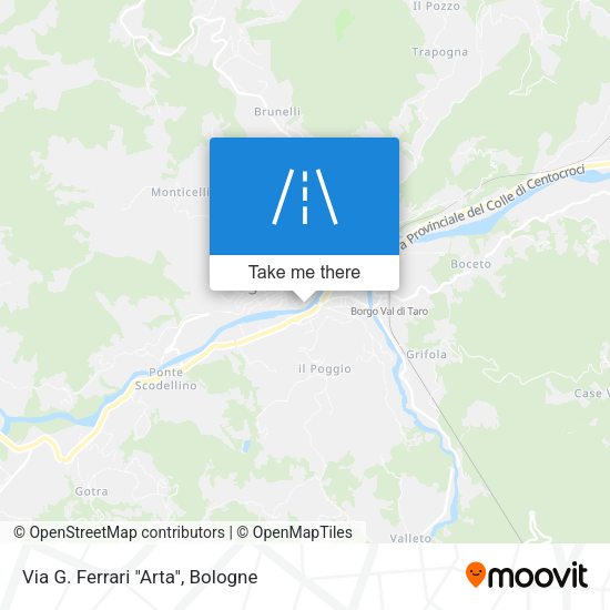 Via G. Ferrari "Arta" map