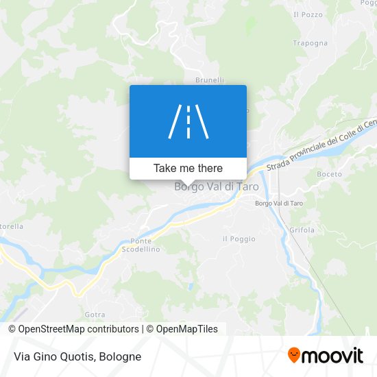 Via Gino Quotis map