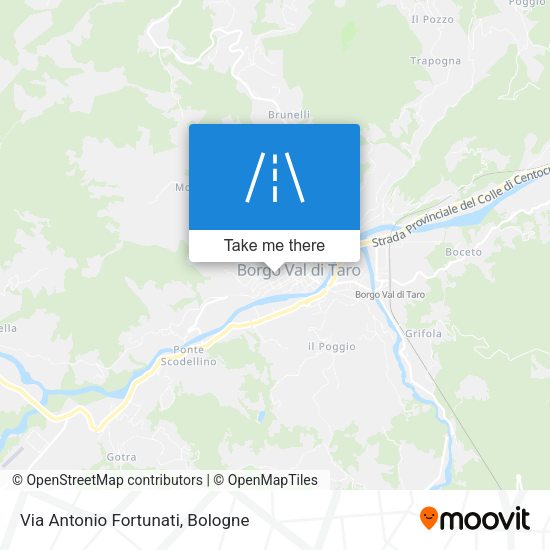 Via Antonio Fortunati map